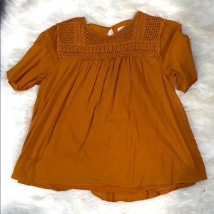 Orange tee blouse